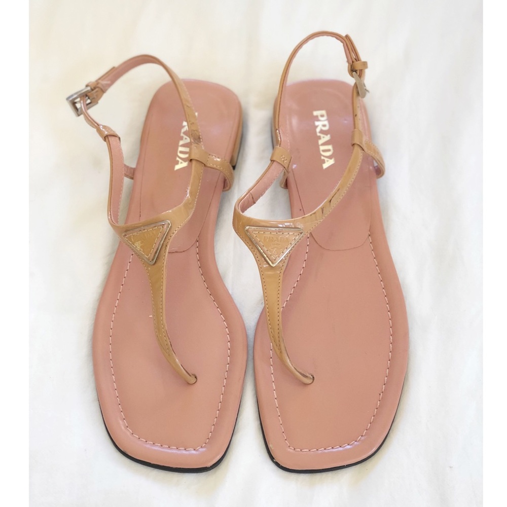 PRADA flat sandals size 39